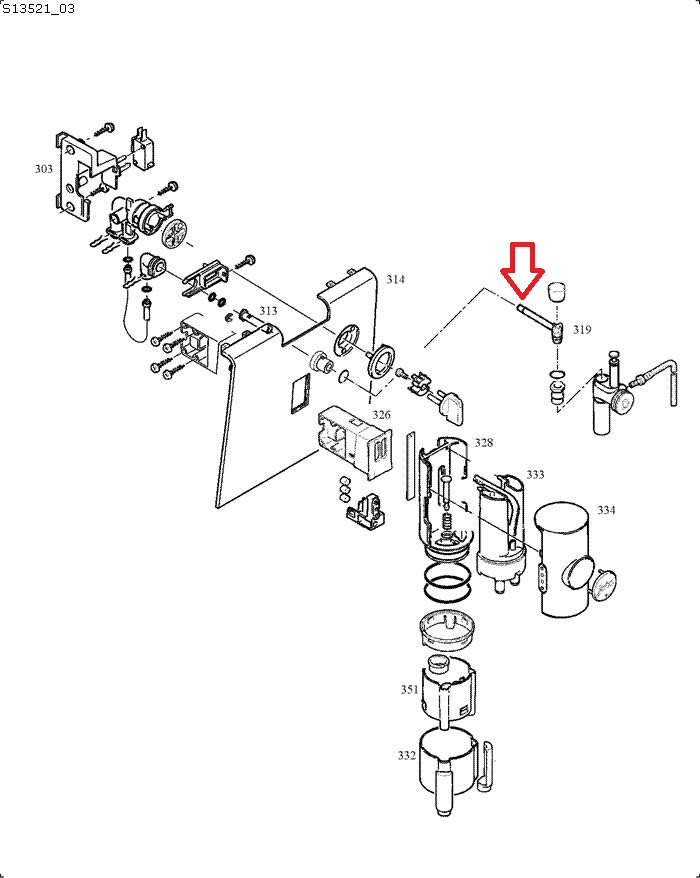 Jura ENA 3-4-5-7-9 Steam Pipe Diagram